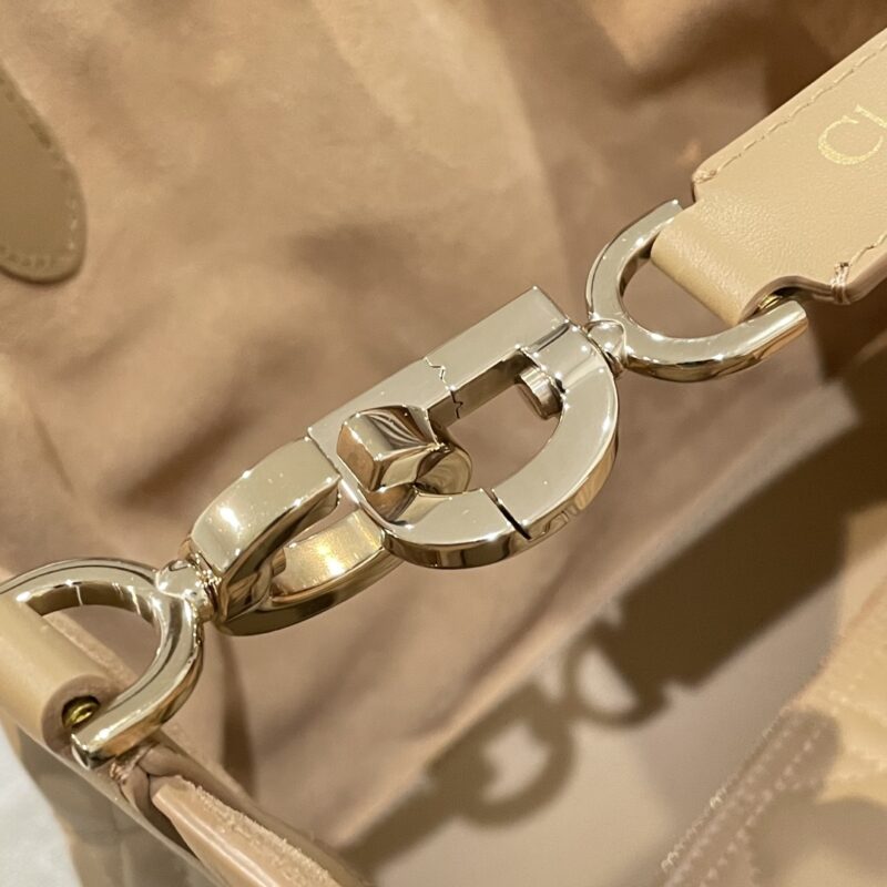 Medium Dior Toujours Bag Medium Tan Macrocannage Calfskin - Image 3