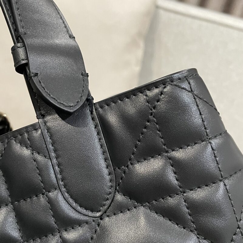 Medium Dior Toujours Bag Black Macrocannage Calfskin - Image 3