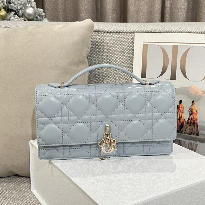 My Dior Mini Bag Pale Blue Cannage Lambskin - Image 9