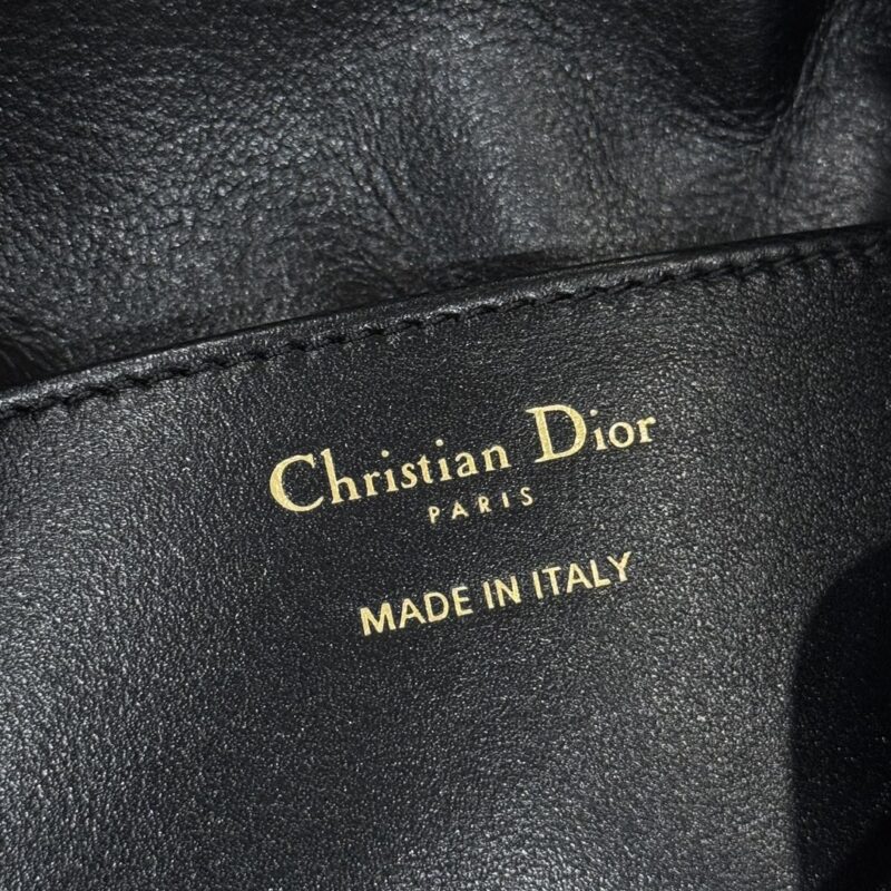 Small Dior Caro Backpack Black Macrocannage Lambskin - Image 7