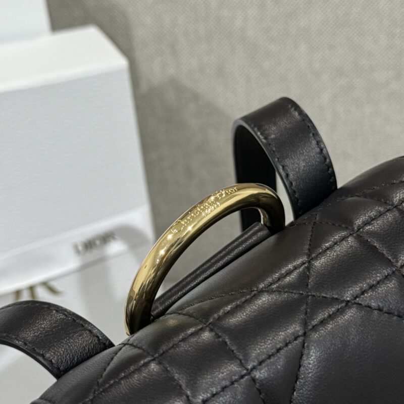 Medium Dior Caro Backpack Black Macrocannage Lambskin - Image 2