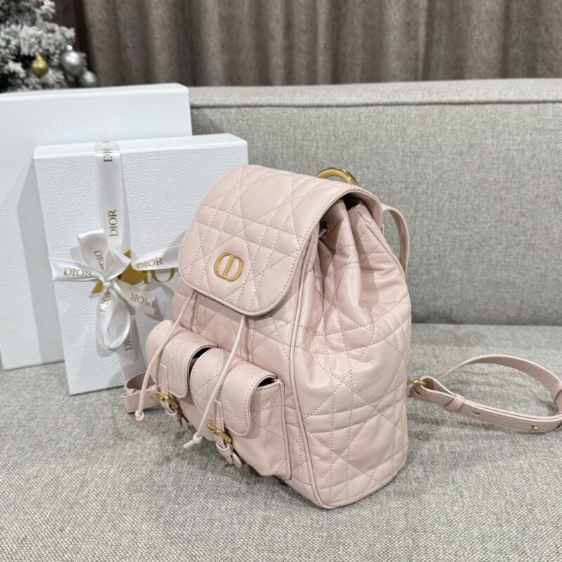 Medium Dior Caro Backpack Pink - Image 3