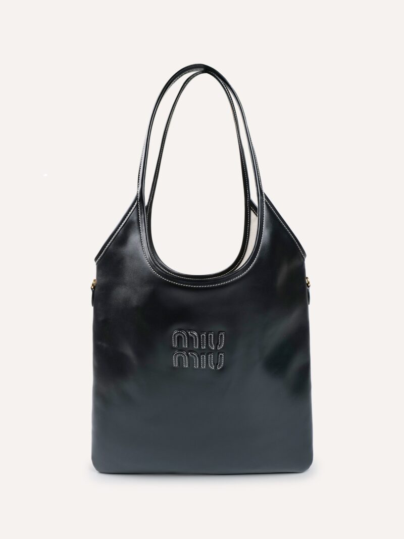 Miumiu IVY leather bag Black - Image 7