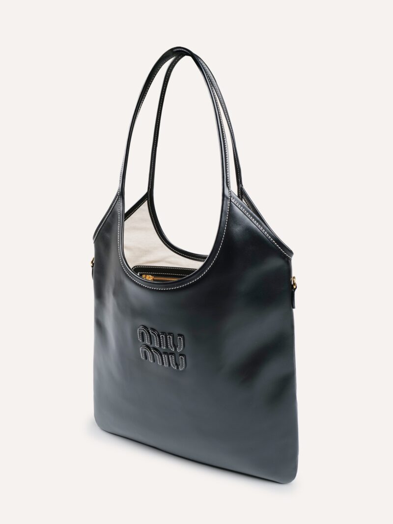 Miumiu IVY leather bag Black - Image 8