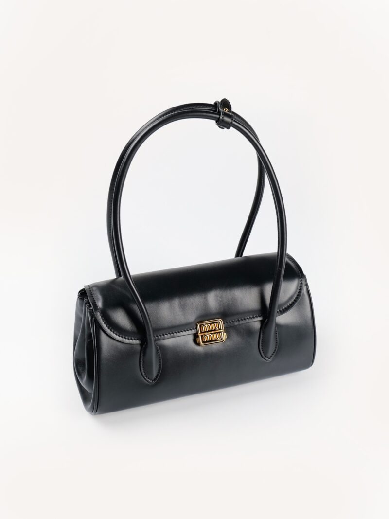 Miumiu Leather shoulder bag Black - Image 4