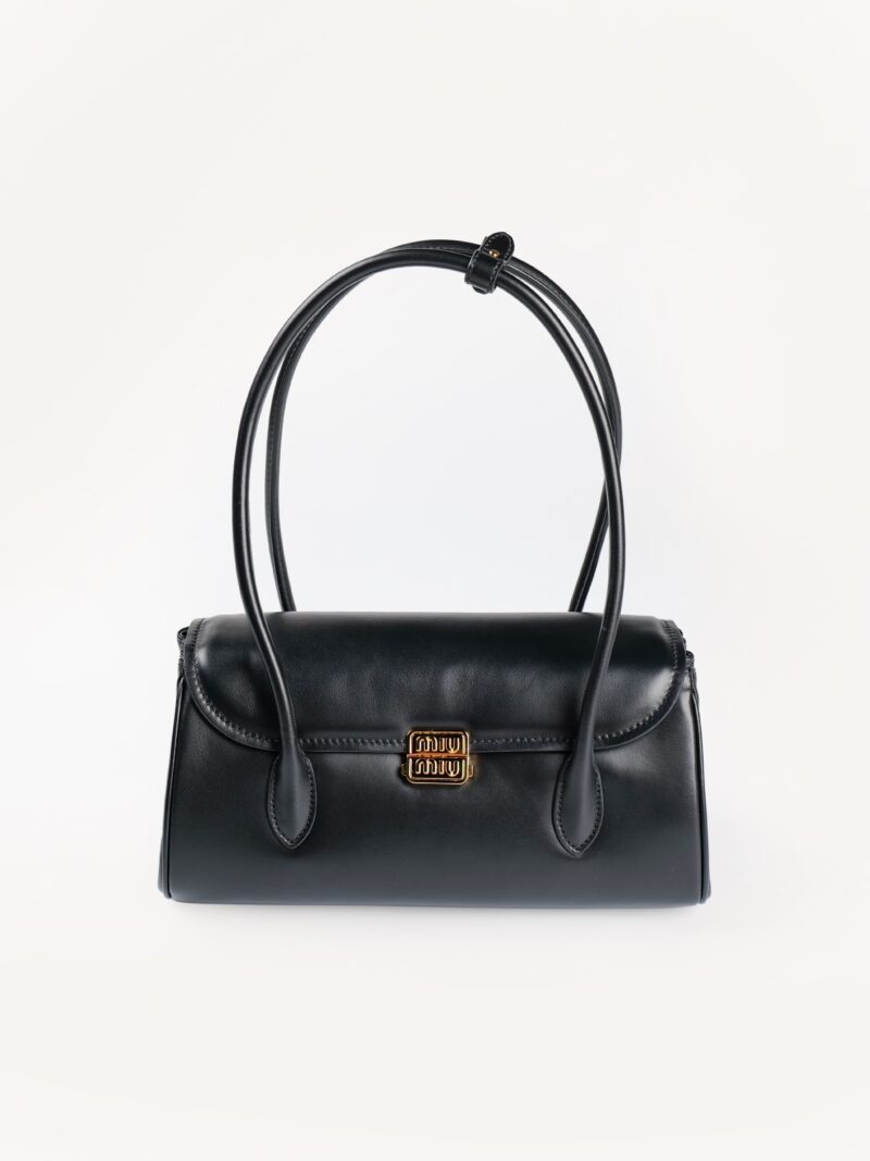 Miumiu Leather shoulder bag Black - Image 7