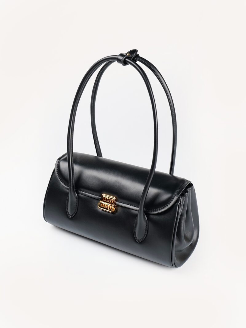 Miumiu Leather shoulder bag Black - Image 9