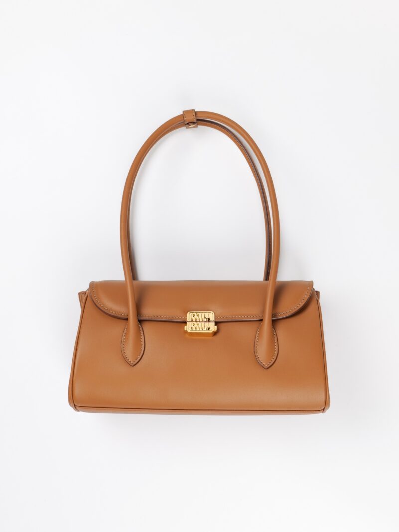 Miumiu Leather shoulder bag Cognac - Image 2