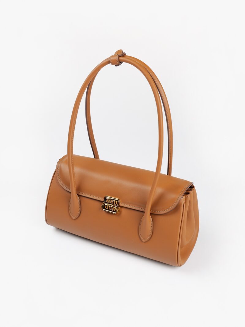 Miumiu Leather shoulder bag Cognac - Image 3