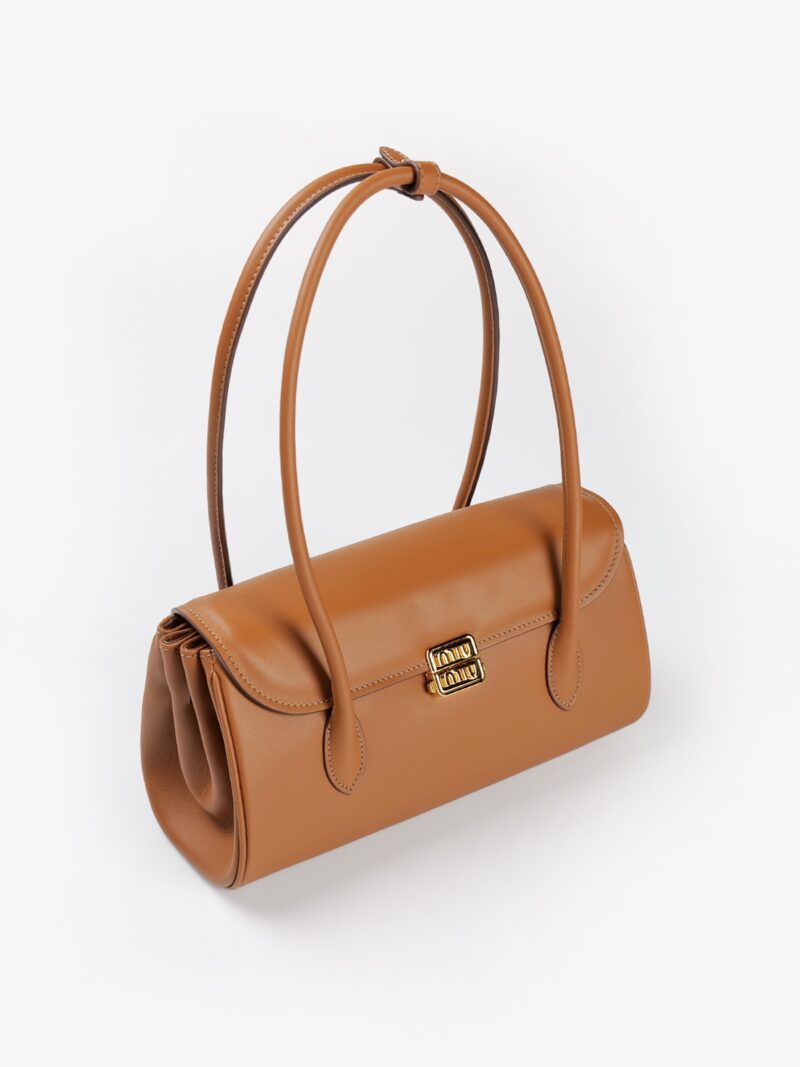 Miumiu Leather shoulder bag Cognac - Image 6