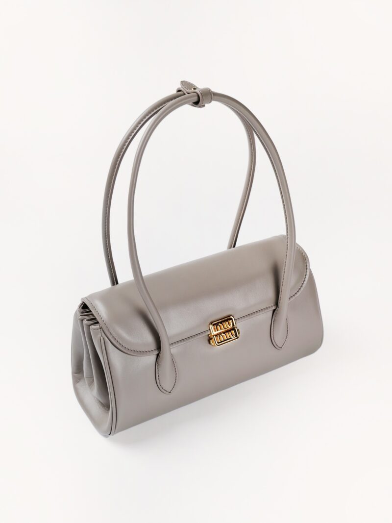 Miumiu Leather shoulder bag Clay Grey - Image 8