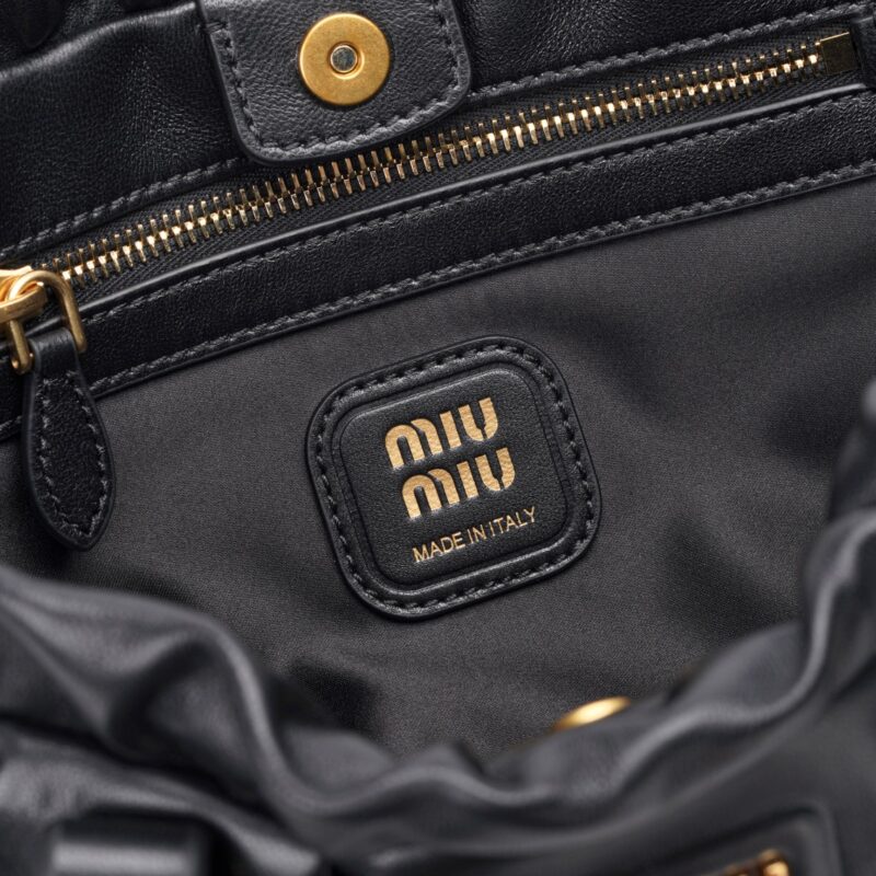 Miumiu Joie nappa leather bag Black - Image 7