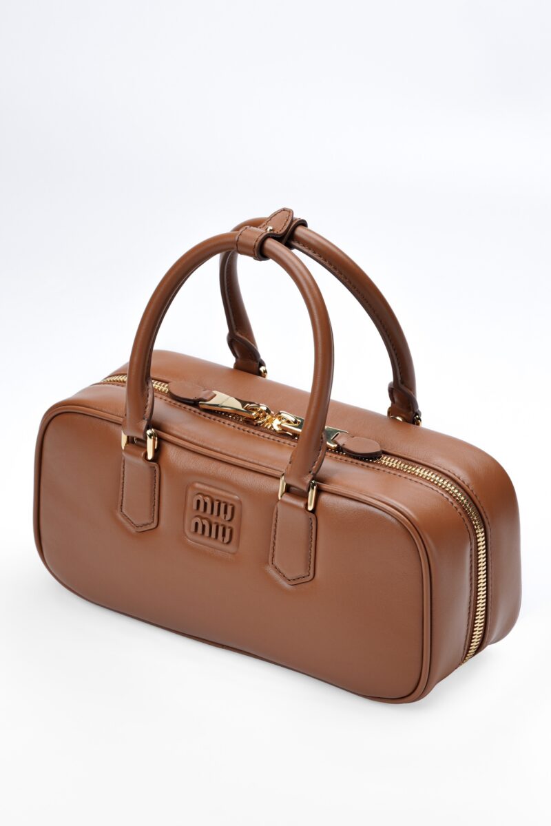 Miumiu Arcadie leather bag Cognac Large - Image 2