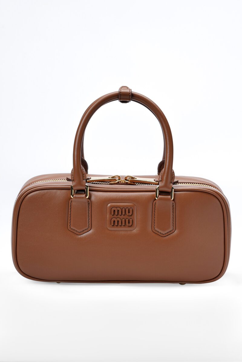 Miumiu Arcadie leather bag Cognac Large - Image 6