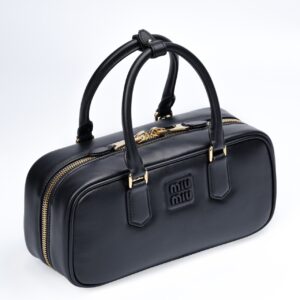 Replica Miu Miu Arcadie Leather Bag Black - Stylish luxury handbag