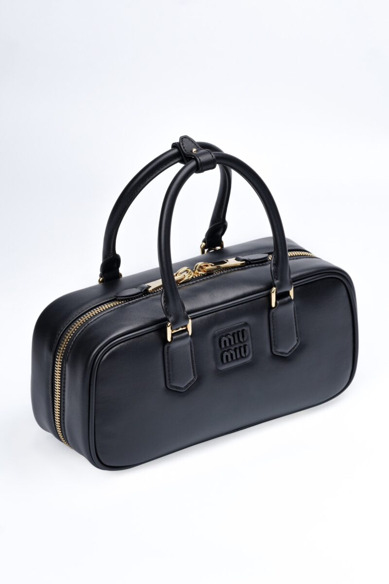 Replica Miu Miu Arcadie Leather Bag Black - Stylish luxury handbag