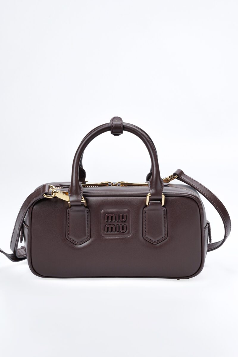 Replica Miu Miu Small Arcadie Leather Bag Briarwood - Elegant designer handbag