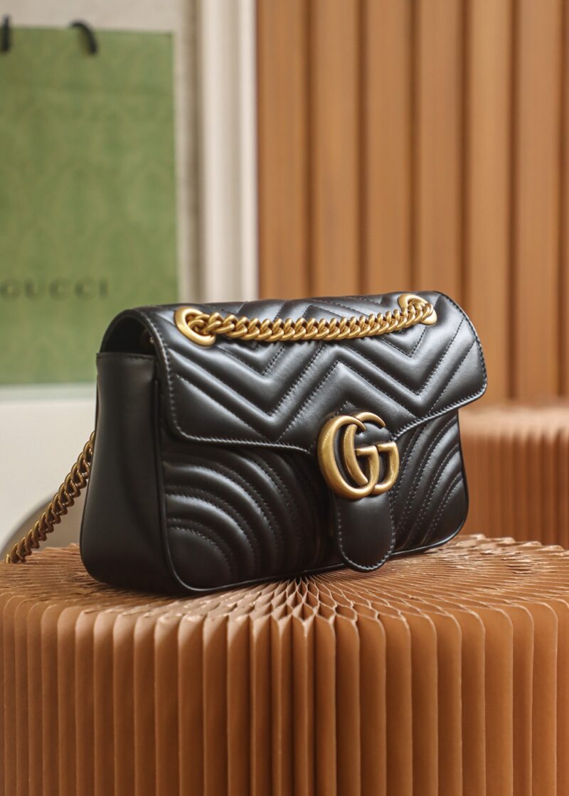 GG Marmont small shoulder bag Black Leather - Image 9