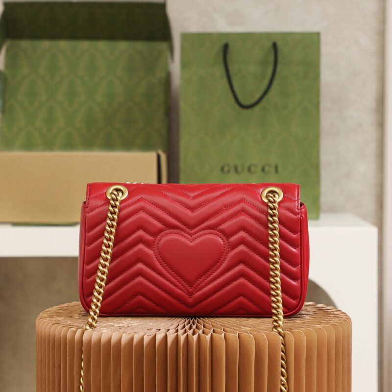 GG Marmont small shoulder bag Red Leather - Image 5