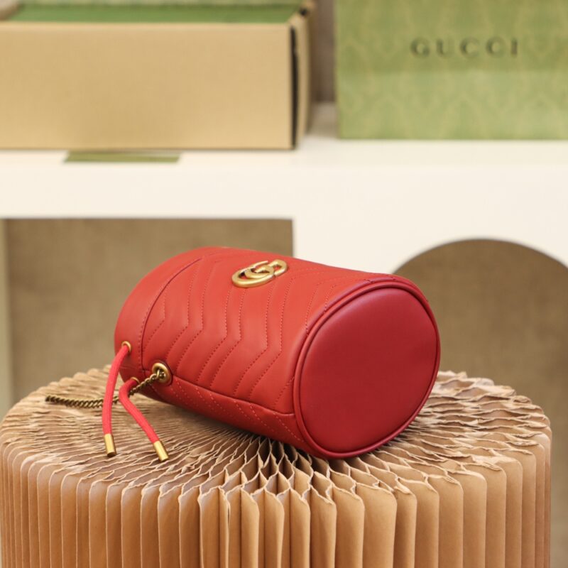 Gucci GG Marmont mini bucket bag Red - Image 5