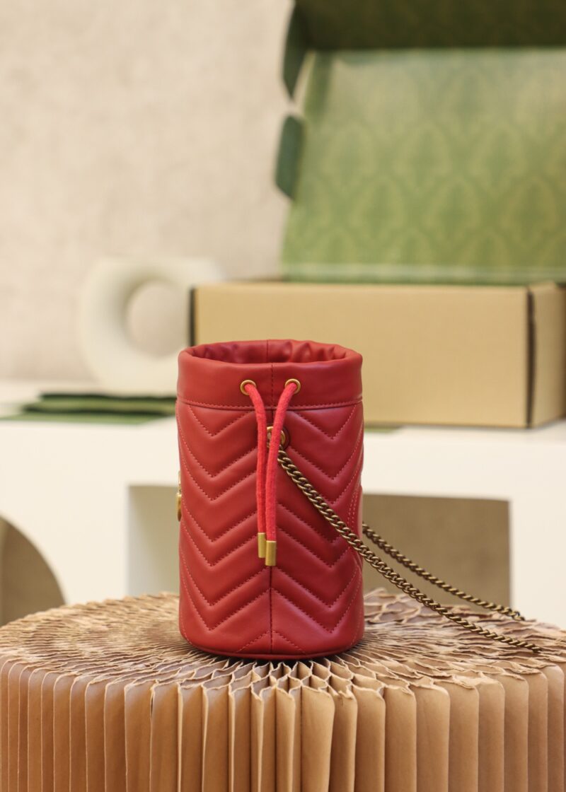 Gucci GG Marmont mini bucket bag Red - Image 9