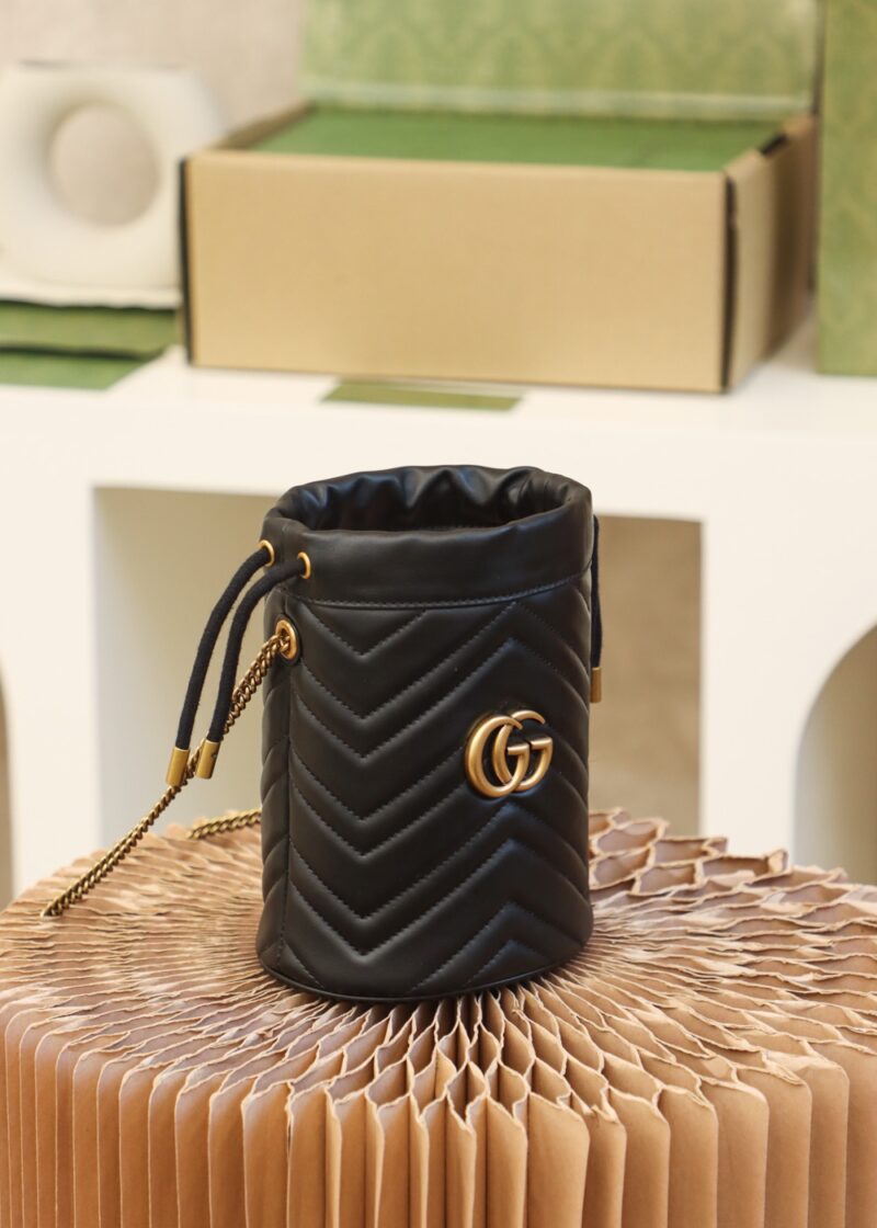 Gucci GG Marmont mini bucket bag Black - Image 9