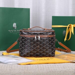 Replica Goyard Muse Vanity Case Tan – Iconic Goyardine Canvas Luxury Vanity Case