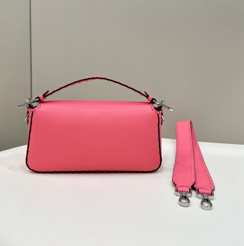 Fendi Baguette Red Selleria bag with 612 hand-sewn stitches - Image 7