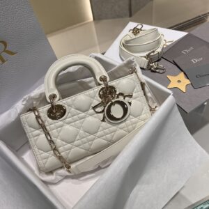 Replica Dior Small Lady D-Joy Bag White Cannage Lambskin – Elegant Replica Dior Handbag