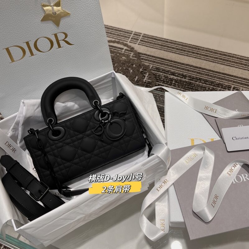 Replica Dior Small Lady D-Joy Bag Ultramatte Black Cannage Calfskin – Luxury Replica Dior Handbag