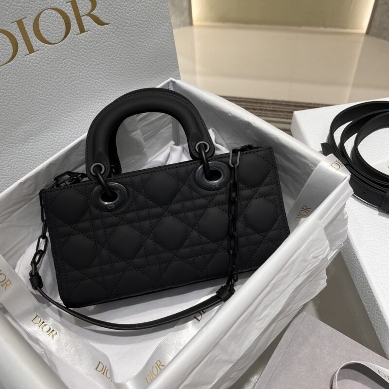 Dior Small Lady D-Joy Bag Ultramatte Black Cannage Calfskin - Image 7