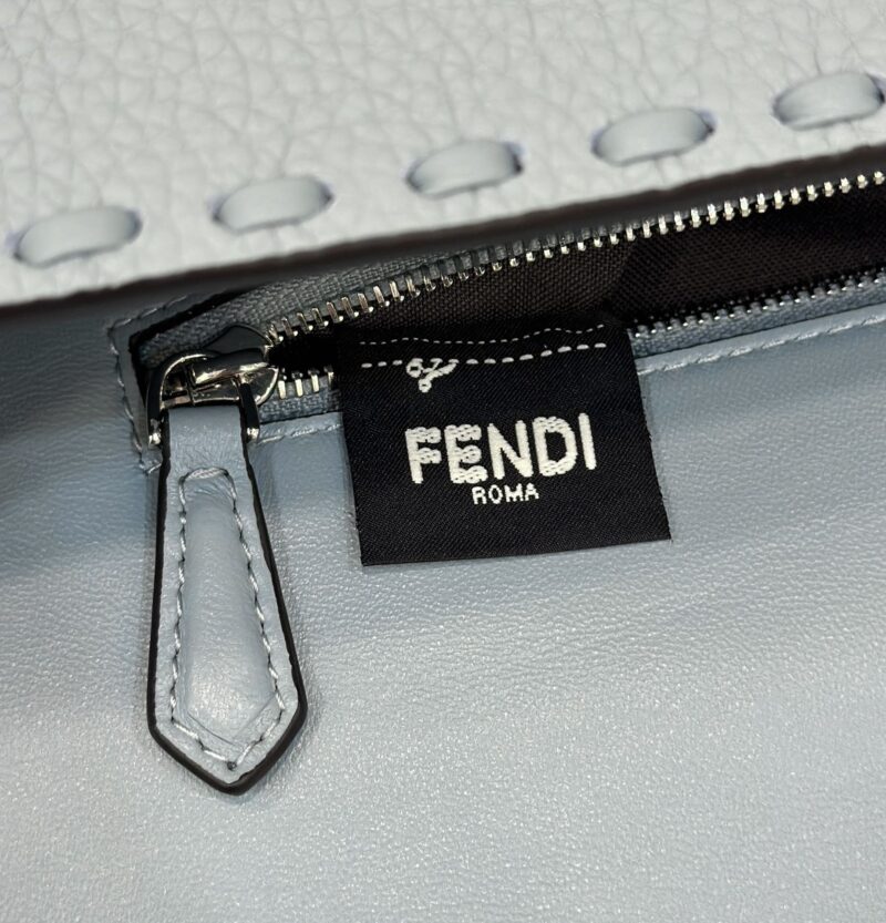 Fendi Baguette Light Blue Selleria bag with 612 hand-sewn stitches - Image 2