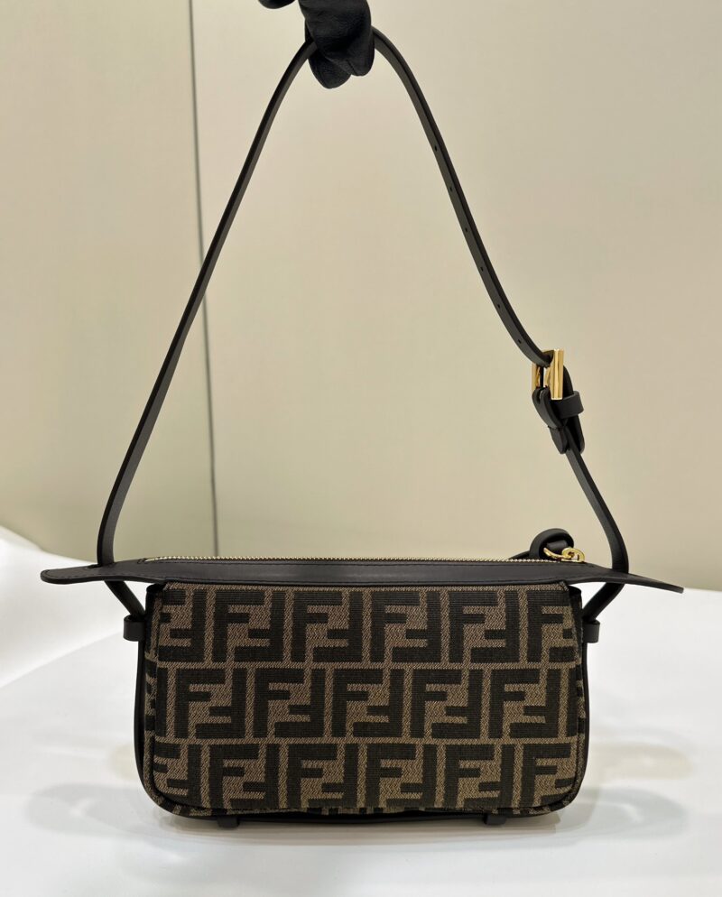 Simply Fendi Mini Brown FF jacquard fabric mini bag - Image 8