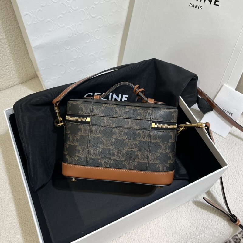 CELINE VANITY in Triomphe Canvas and calfskin - Image 4