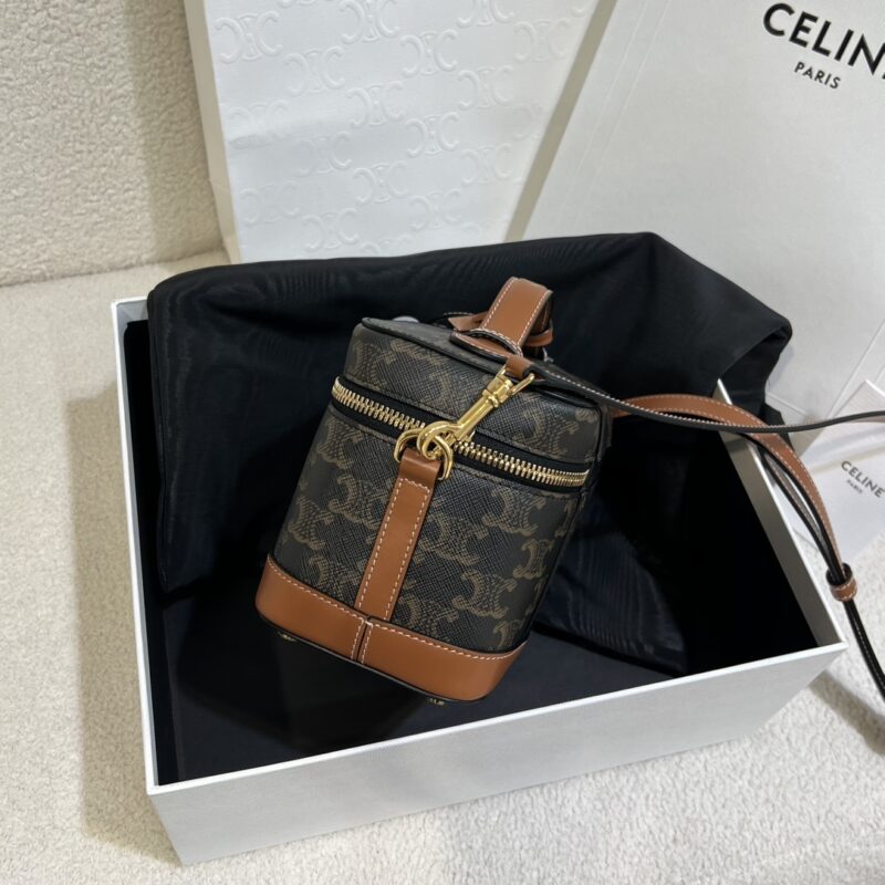 CELINE VANITY in Triomphe Canvas and calfskin - Image 5