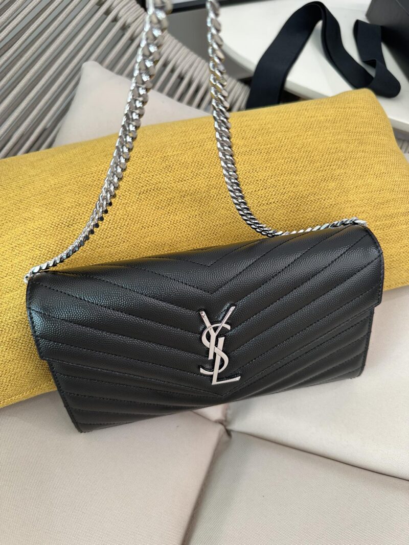 YSL CASSANDRE CHAIN WALLET IN LAMBSKIN Black - Image 3