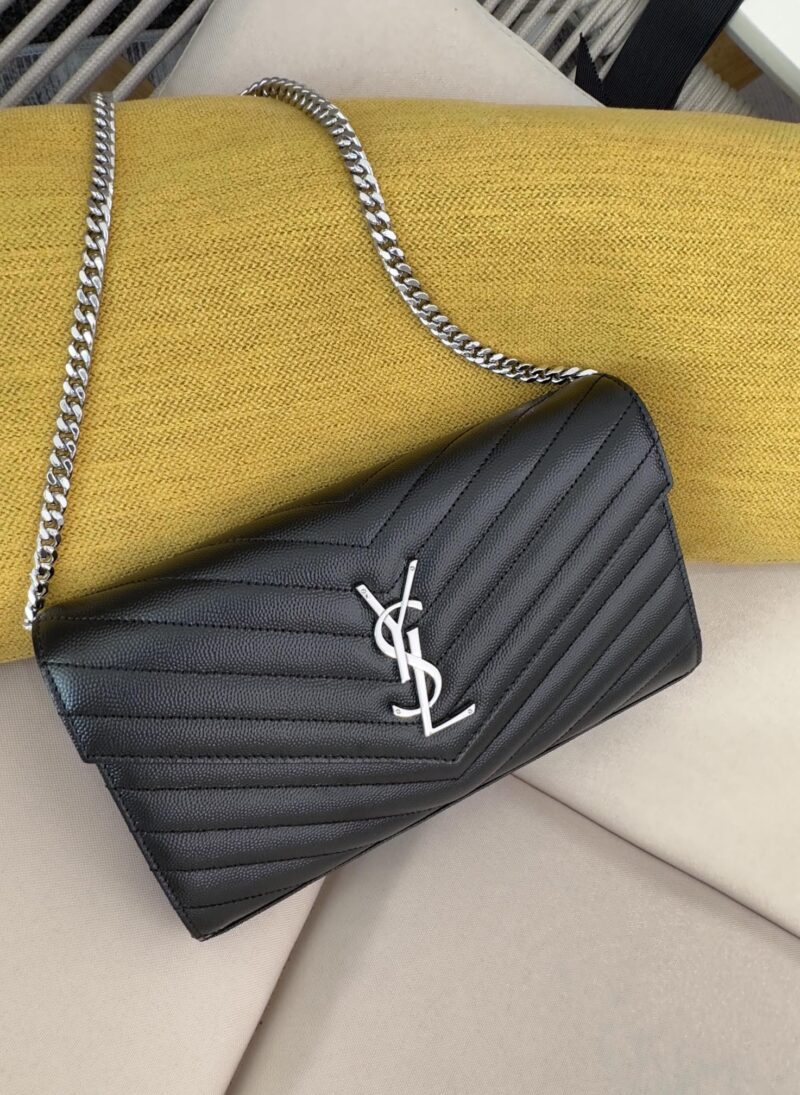 YSL CASSANDRE CHAIN WALLET IN LAMBSKIN Black - Image 7