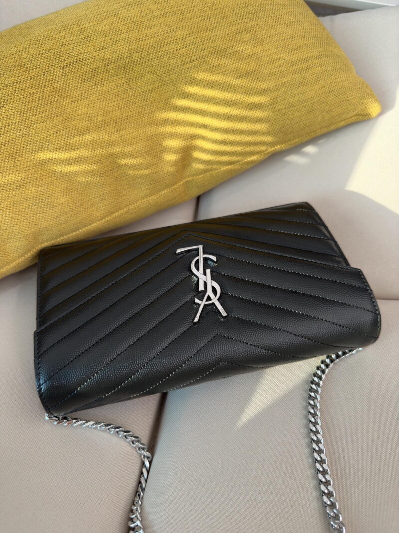 YSL CASSANDRE CHAIN WALLET IN LAMBSKIN Black - Image 9