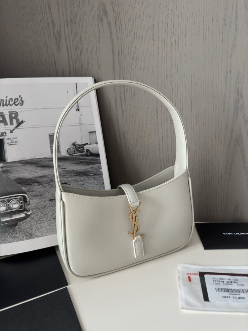 YSL MINI LE 5 À 7 IN SMOOTH LEATHER White - Image 5