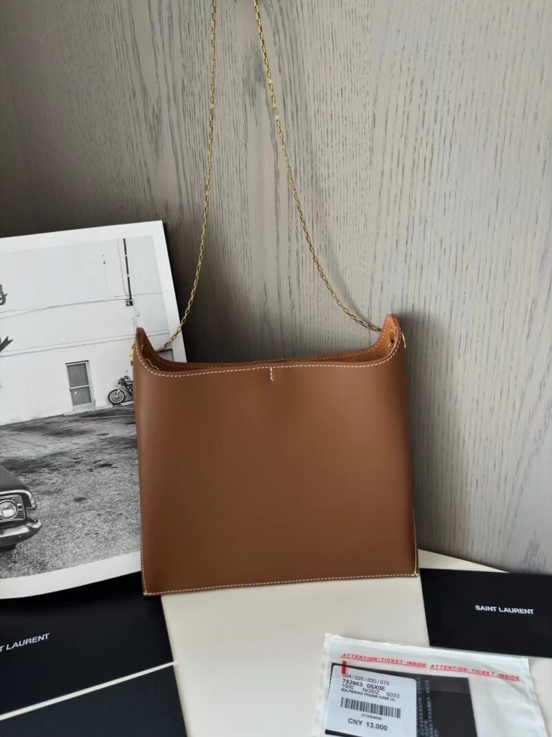 Replica Saint Laurent Liane Leather Shoulder Bag Brown – Elegant Replica YSL Bag