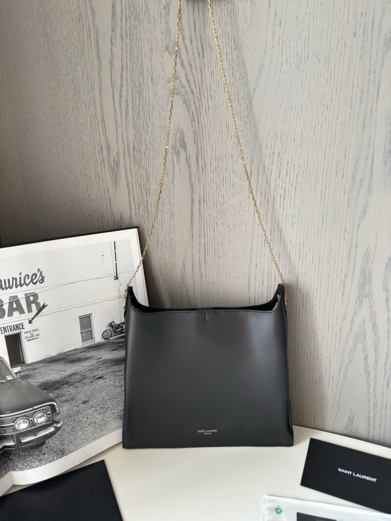 Replica Saint Laurent Liane Leather Shoulder Bag Black – Elegant Replica YSL Bag