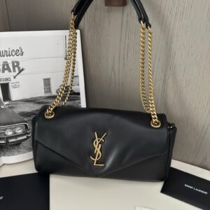 Replica YSL Calypso Small Shiny Leather Black – Elegant Replica YSL Bag