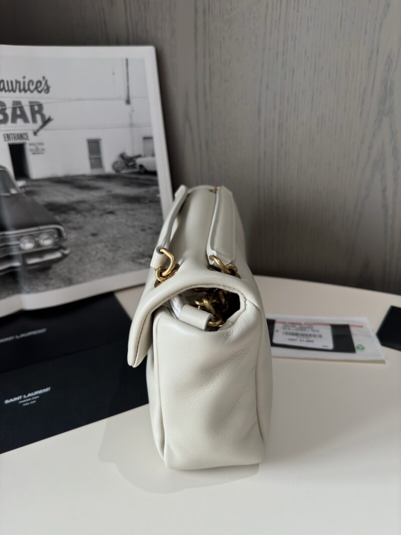 YSL CALYPSO small in shiny leather White - Image 3