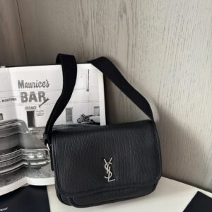 Replica YSL Niki Small Messenger Black Grained Lambskin – Luxury Replica YSL Bag