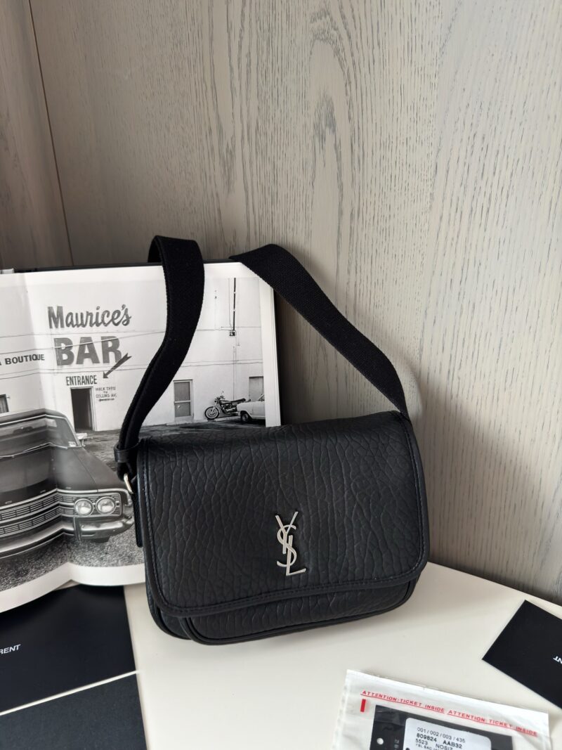 Replica YSL Niki Small Messenger Black Grained Lambskin – Luxury Replica YSL Bag