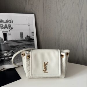 Replica YSL Mini Nolita White Lambskin - Elegant Replica YSL Bag