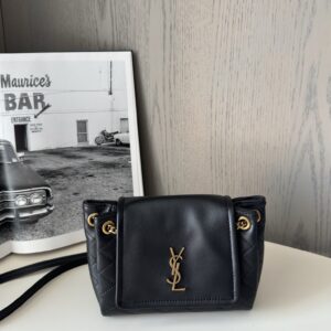 Replica YSL Mini Nolita Black Lambskin - Premium Replica YSL Bag