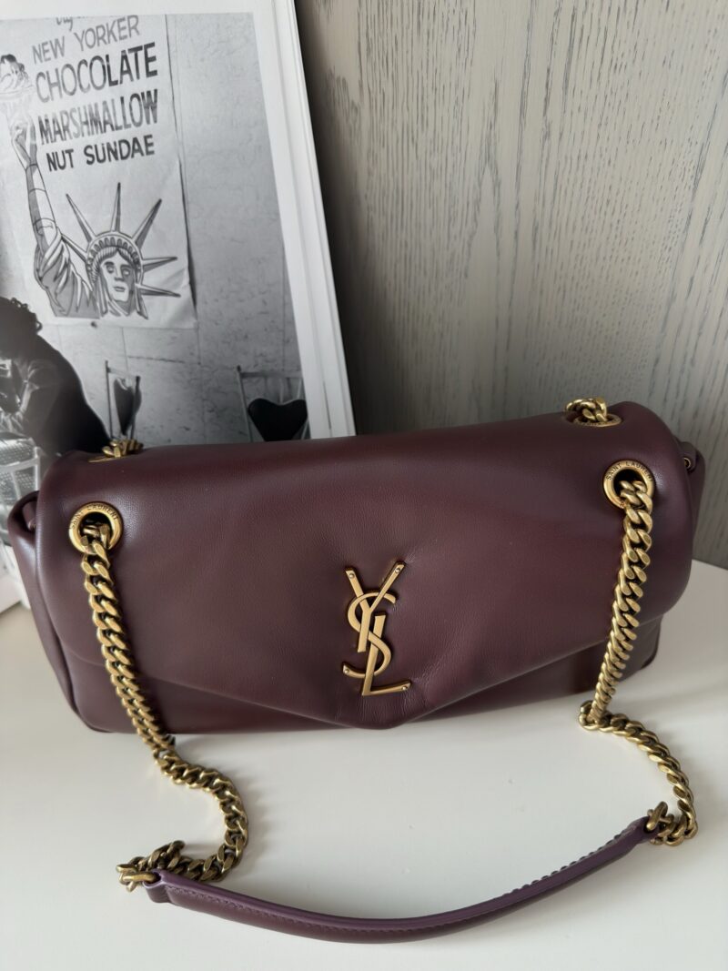 YSL CALYPSO small in shiny leather RUBIS - Image 8