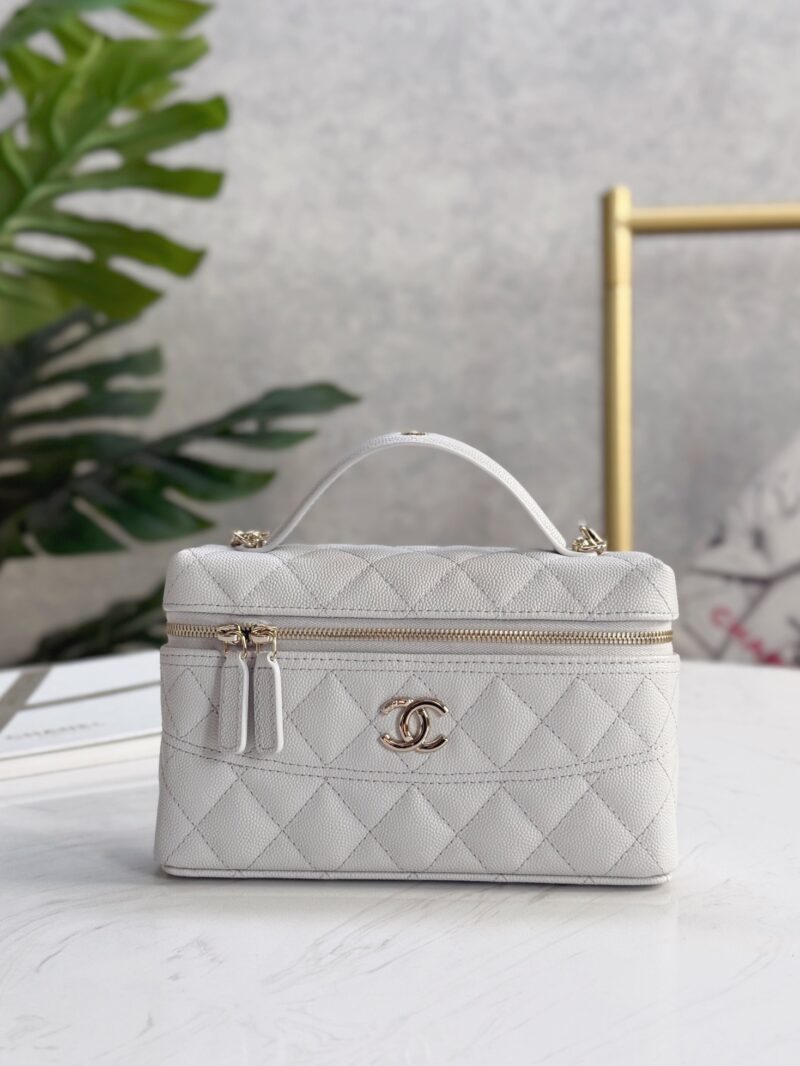 Replica Chanel 25C Long Vanity with Chain Grey – Luxury Replica Chanel Bag