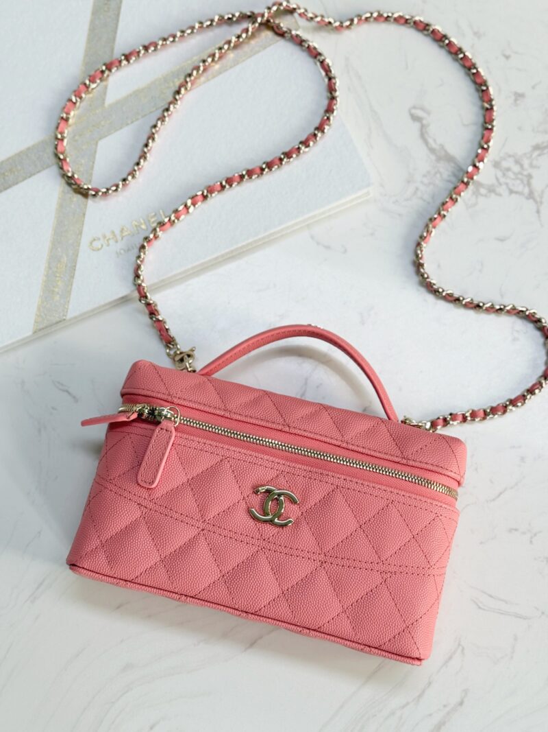 Chanel 25C Long Vanity with Chain Pink - Image 8